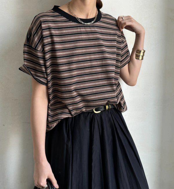  「マルチボーダーTEE」|Tシャツ・カットソー|モカ