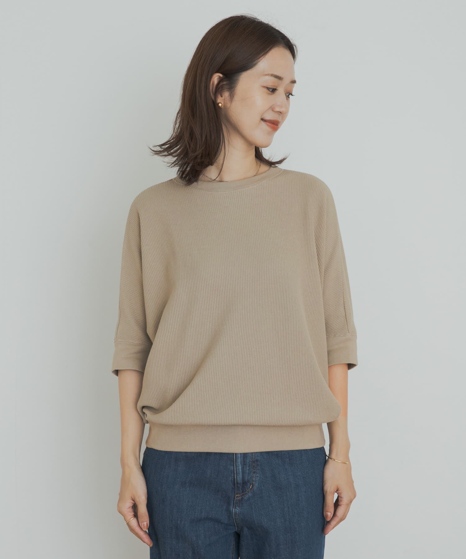 URBAN RESEARCH DOORS「タックフライスワイドTシャツ」|Tシャツ・カットソー|