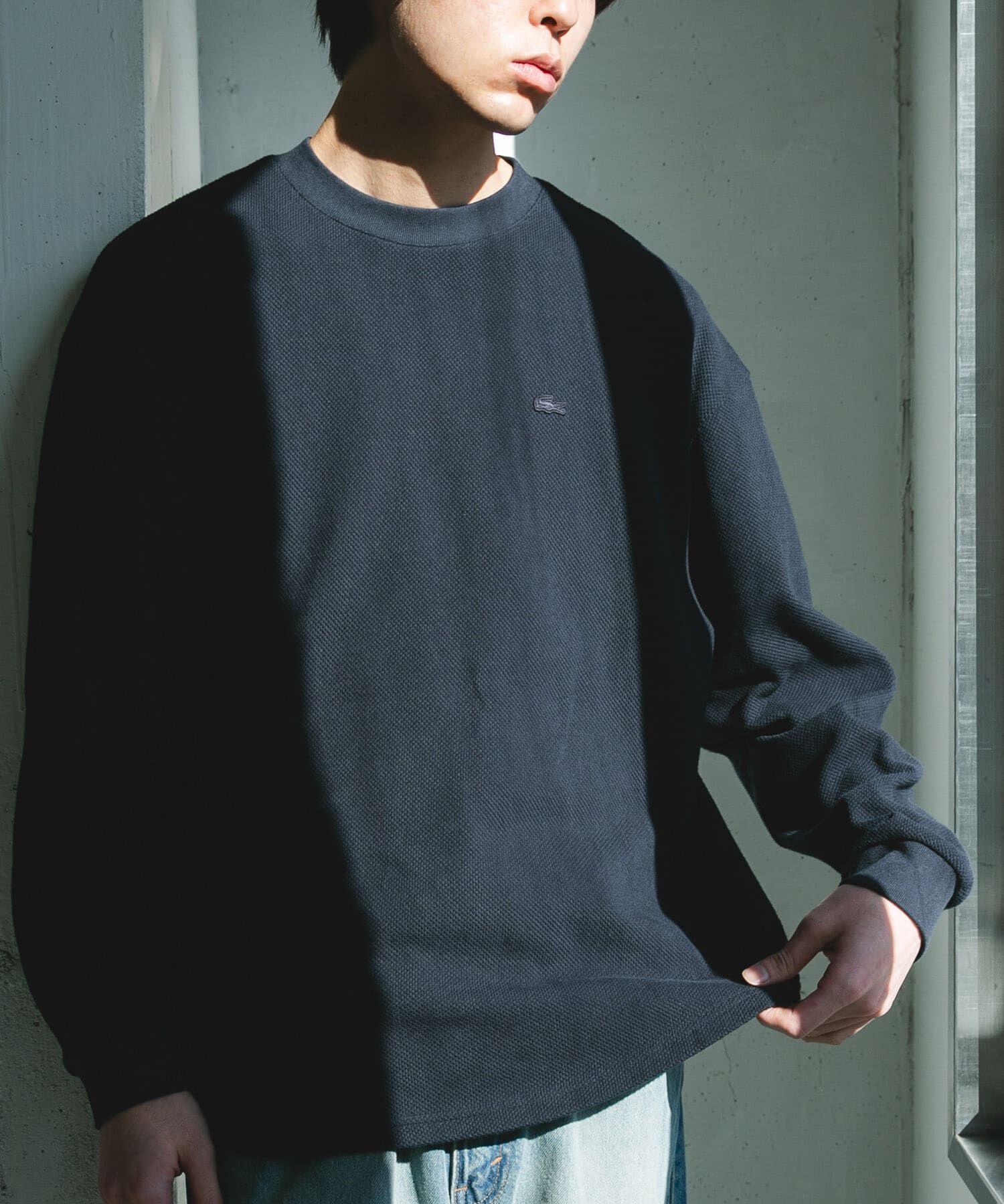 URBAN RESEARCH DOORS「『別注』LACOSTE&times;DOORS　THICK PIQUE ROUND LONG-SLEEVE」|Tシャツ・カットソー|