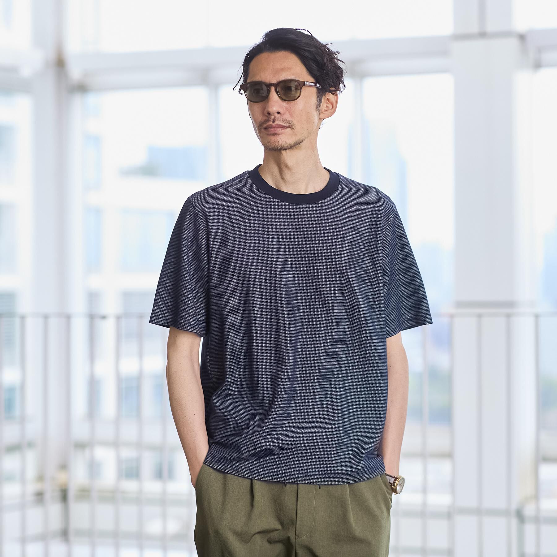 TAKEO KIKUCHI「【抗菌防臭】メランジ クルーネック プルオーバー」|Tシャツ・カットソー|