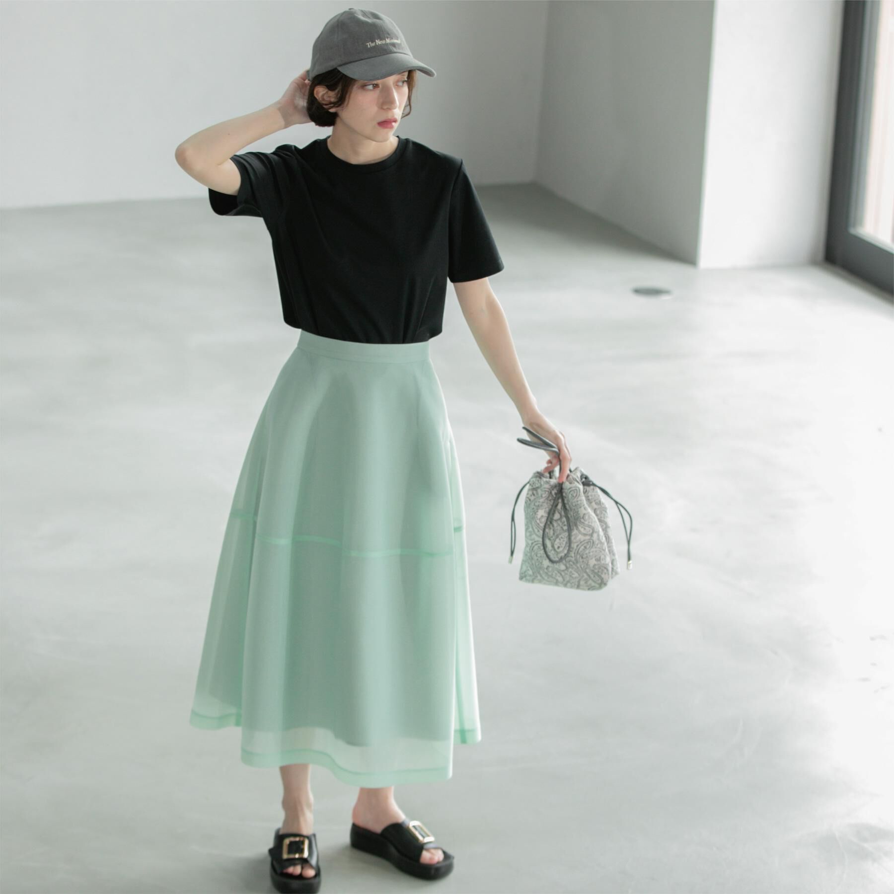 OPAQUE.CLIP「《5色展開／SS-LLサイズ》ベーシックTシャツ【UV／接触冷感／洗濯機洗い可】」|Tシャツ・カットソー|