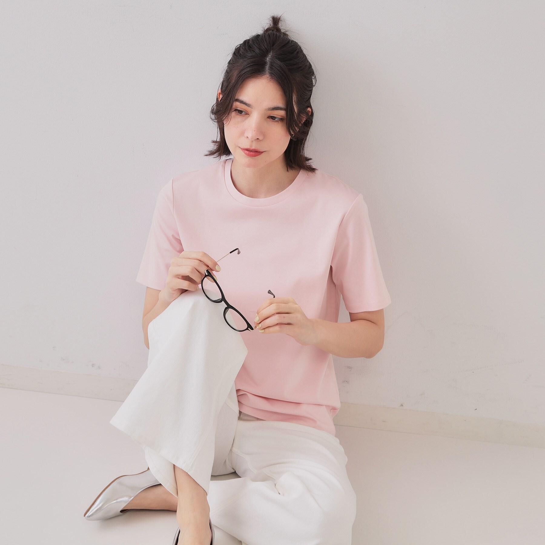 OPAQUE.CLIP「《5色展開／SS-LLサイズ》ベーシックTシャツ【UV／接触冷感／洗濯機洗い可】」|Tシャツ・カットソー|