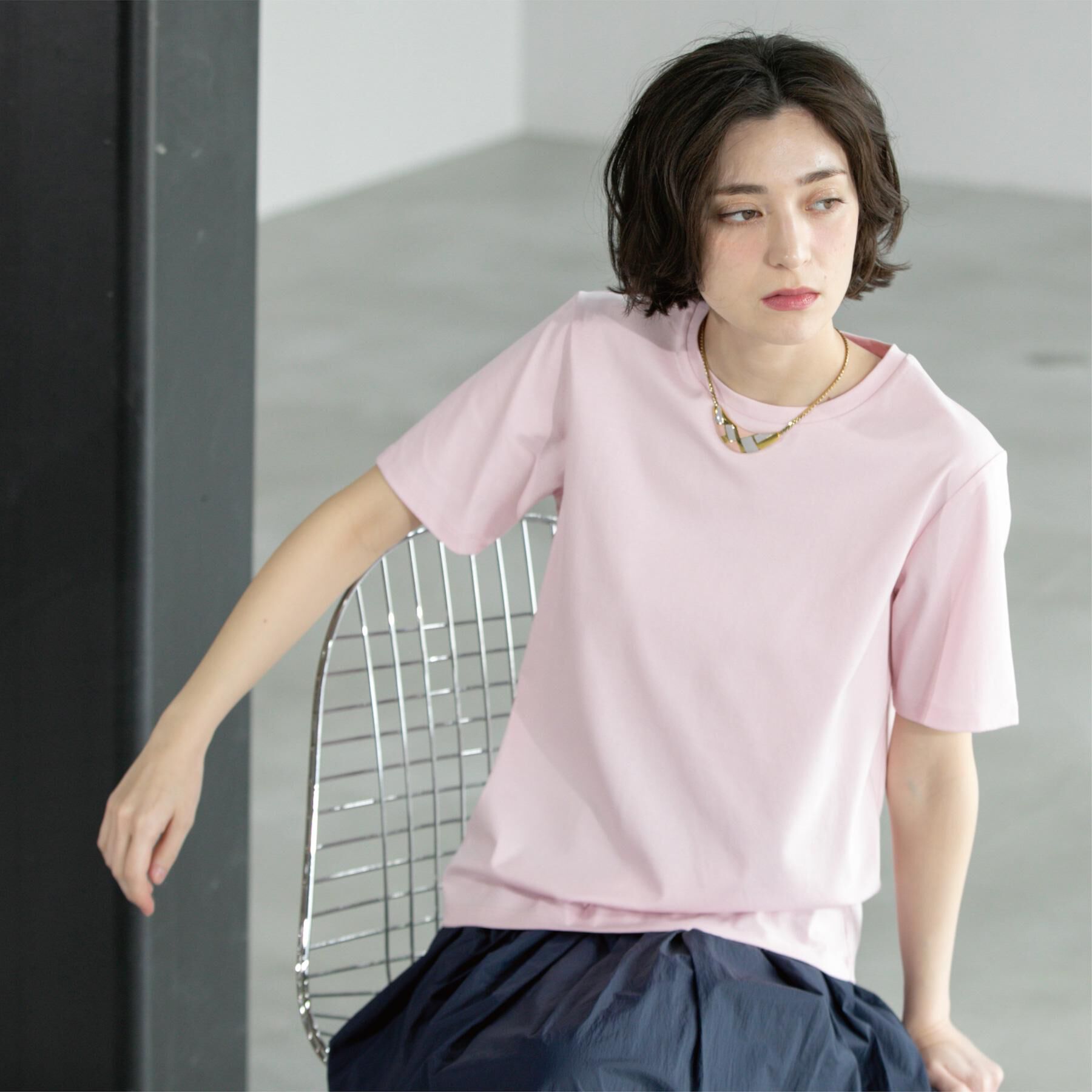 OPAQUE.CLIP「《5色展開／SS-LLサイズ》ベーシックTシャツ【UV／接触冷感／洗濯機洗い可】」|Tシャツ・カットソー|
