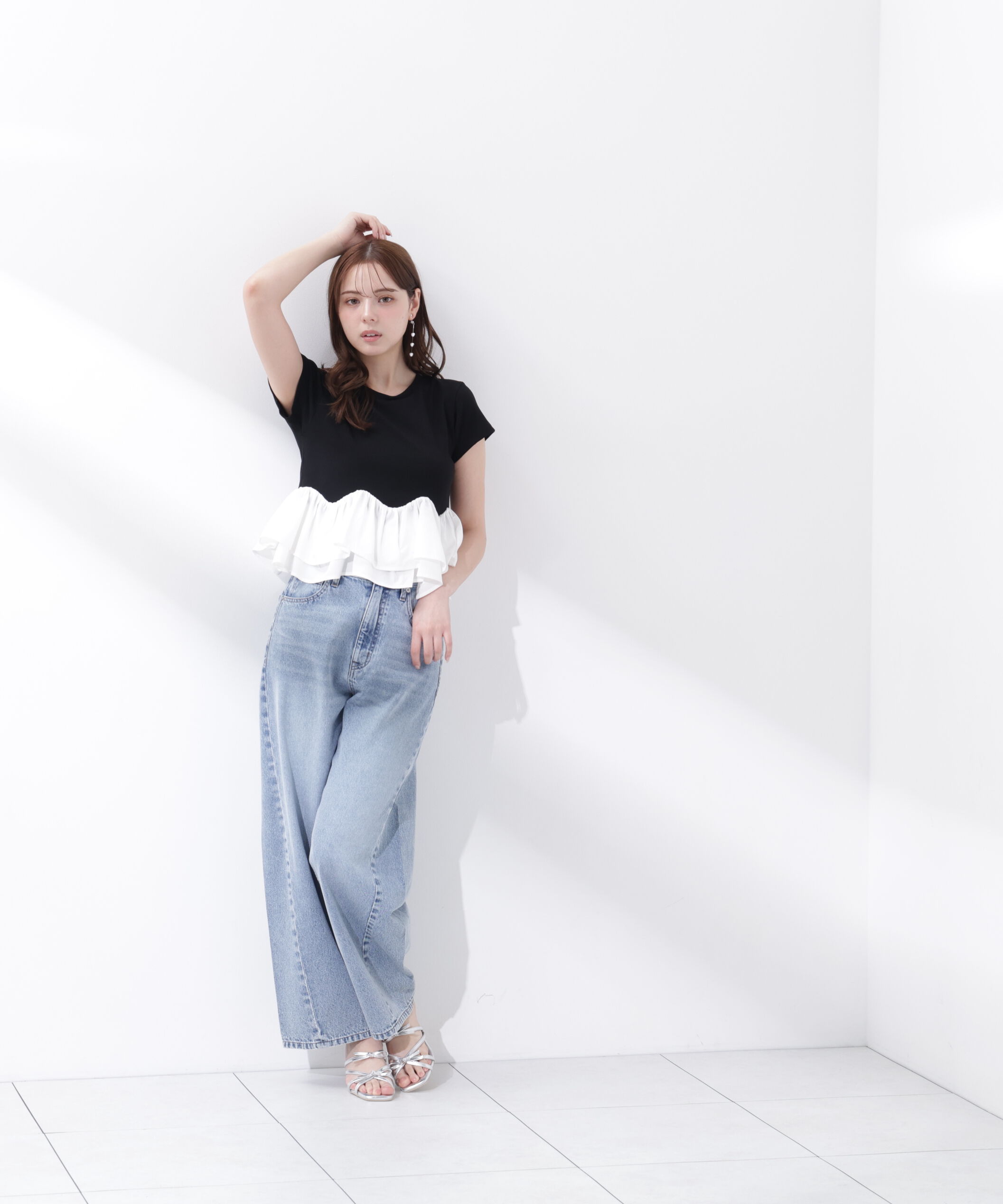 PROPORTION BODY DRESSING「〈a/mie〉ホイップフリルTシャツ」|Tシャツ・カットソー|