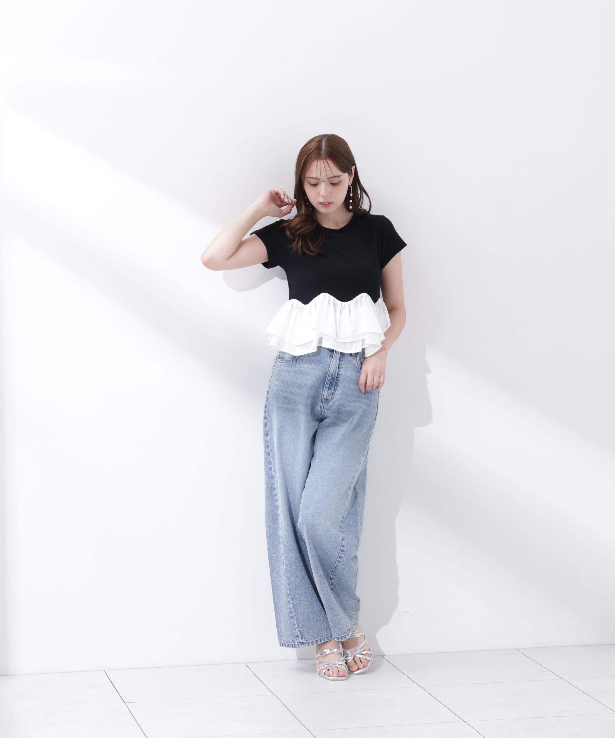 PROPORTION BODY DRESSING「〈a/mie〉ホイップフリルTシャツ」|Tシャツ・カットソー|