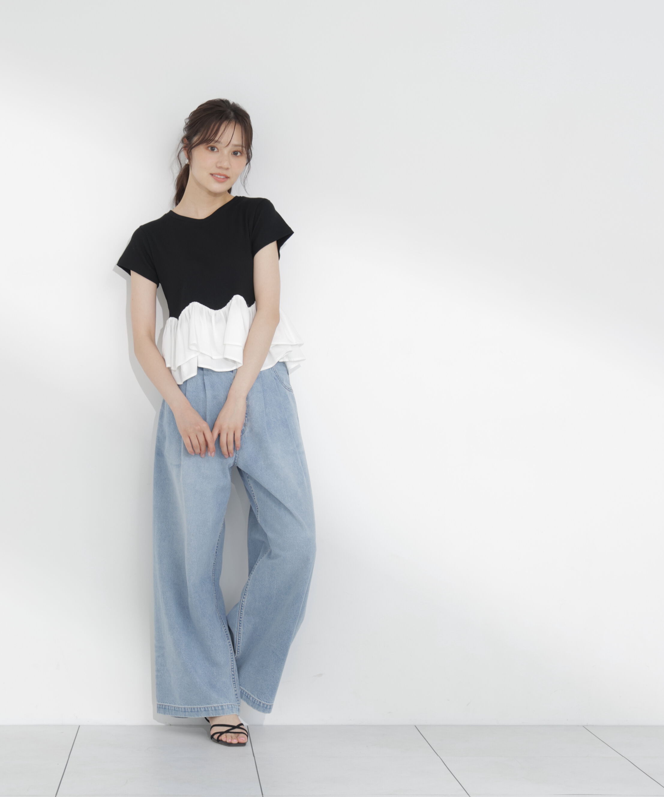 PROPORTION BODY DRESSING「〈a/mie〉ホイップフリルTシャツ」|Tシャツ・カットソー|
