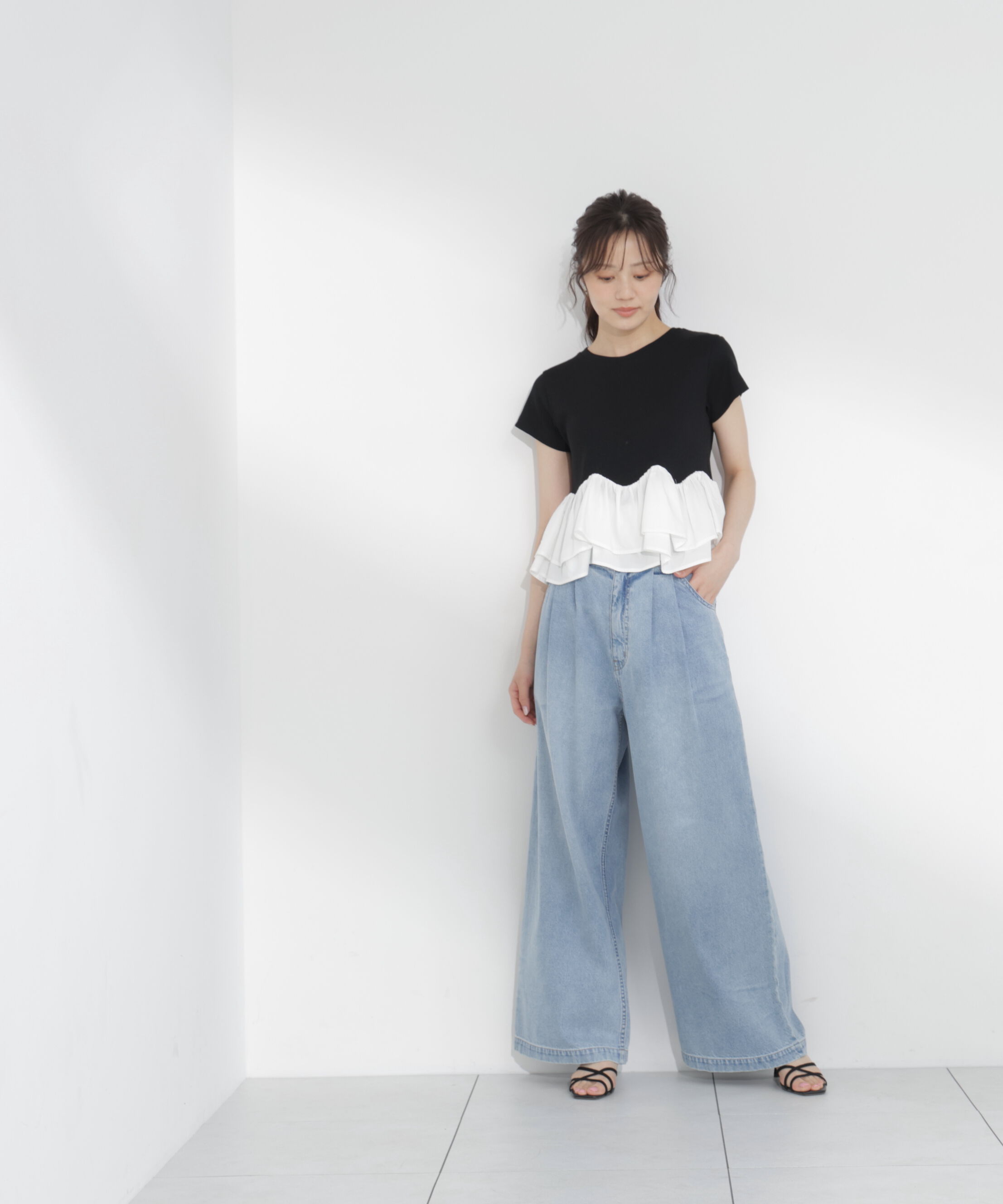 PROPORTION BODY DRESSING「〈a/mie〉ホイップフリルTシャツ」|Tシャツ・カットソー|
