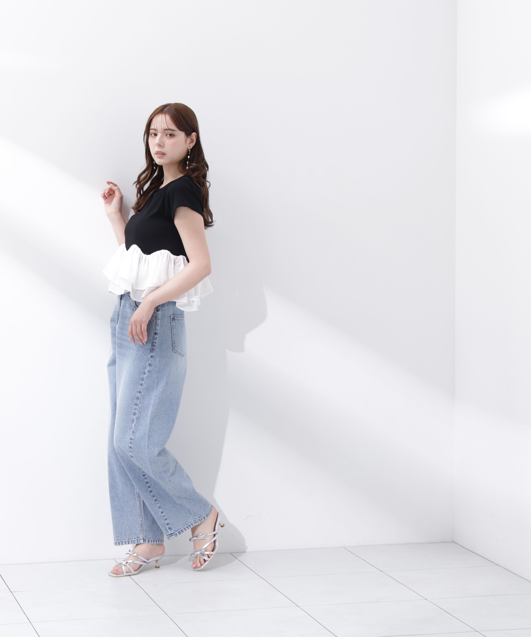 PROPORTION BODY DRESSING「〈a/mie〉ホイップフリルTシャツ」|Tシャツ・カットソー|