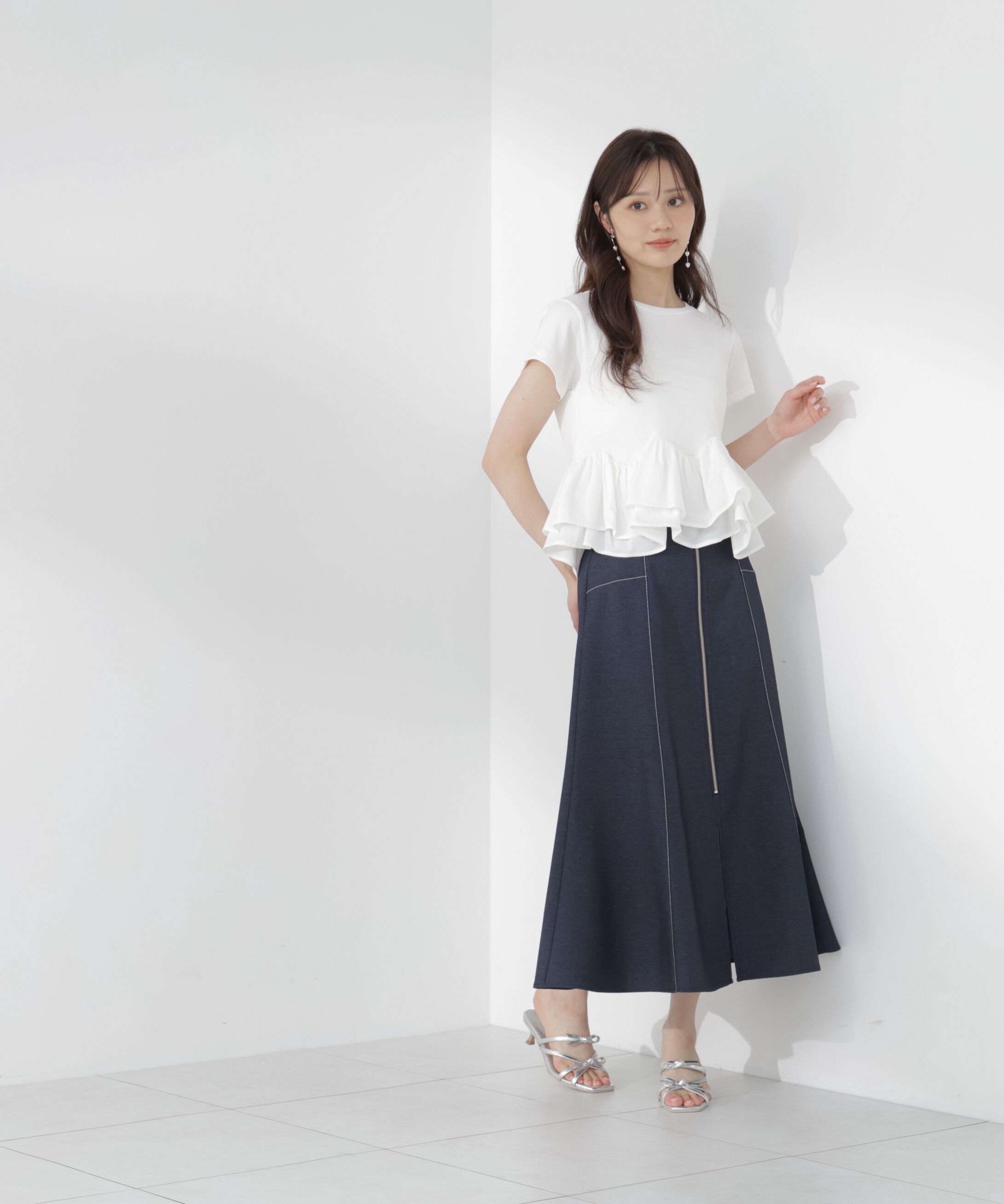 PROPORTION BODY DRESSING「〈a/mie〉ホイップフリルTシャツ」|Tシャツ・カットソー|