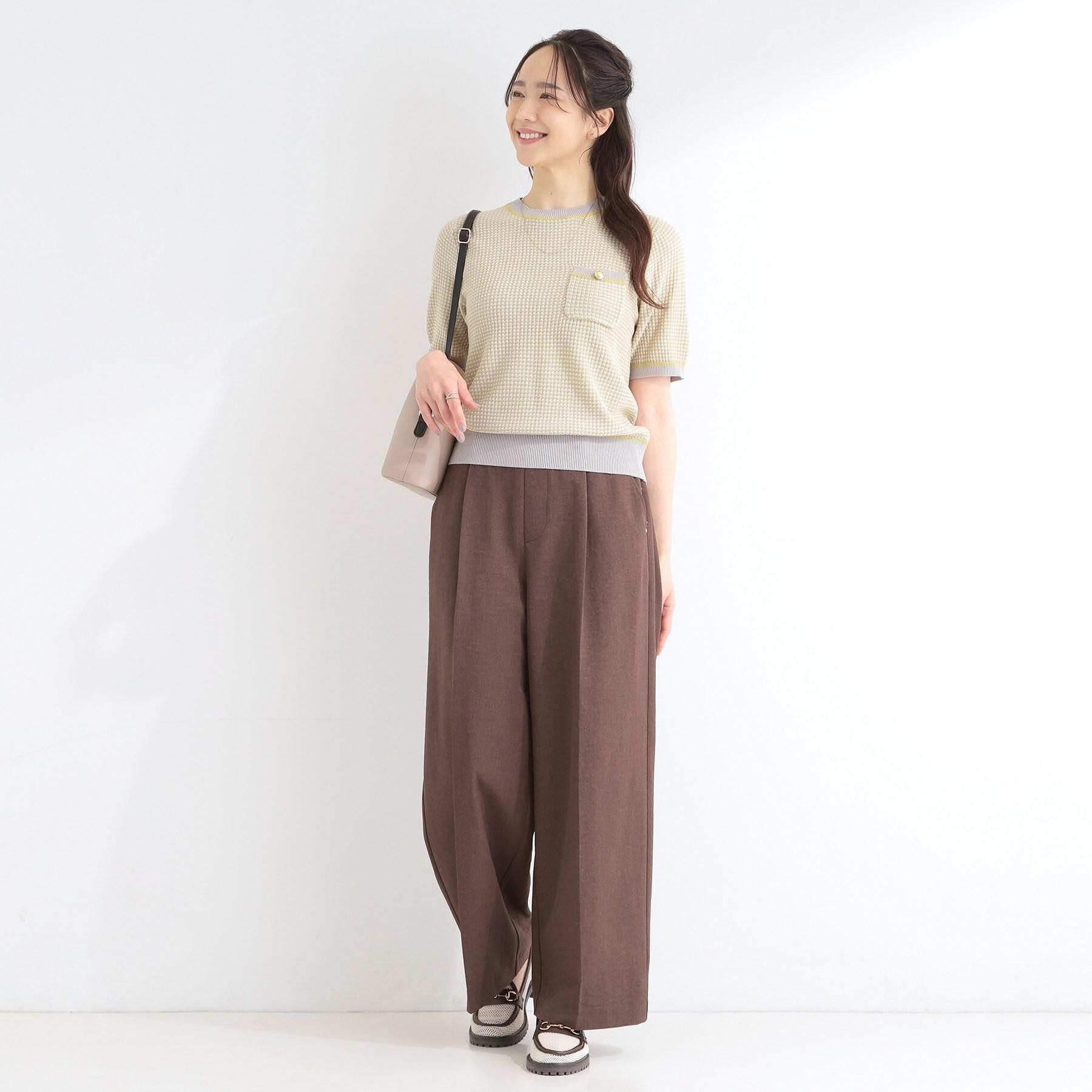 SHOO･LA･RUE「【洗濯機可/セットアップ可/UV/SS-LL】きちんとリラックス きれい見えワイドパンツ」|その他|