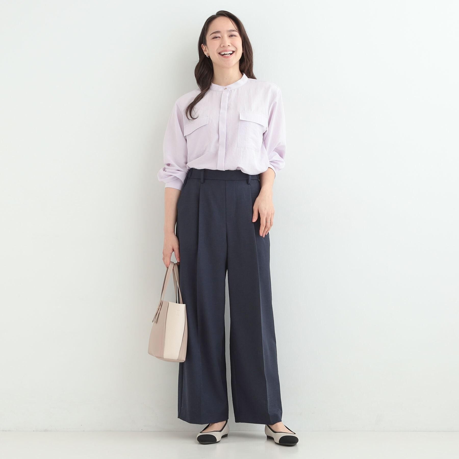 SHOO･LA･RUE「【洗濯機可/セットアップ可/UV/SS-LL】きちんとリラックス きれい見えワイドパンツ」|その他|