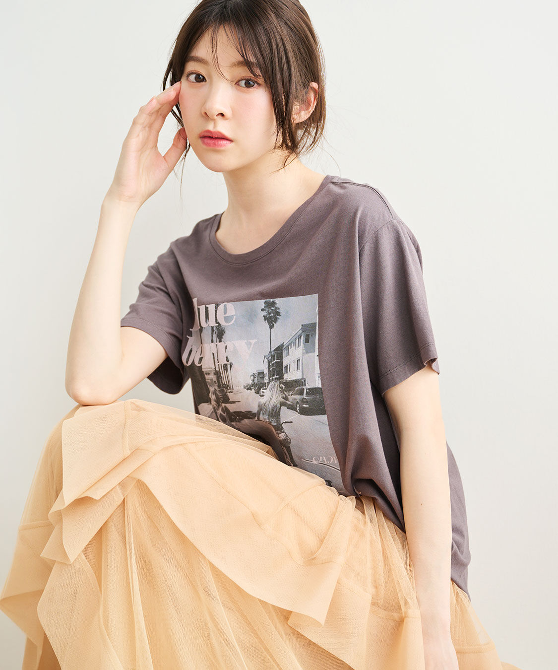 COCO DEAL「フライヤーグラフィックTシャツ」|Tシャツ・カットソー|チャコール