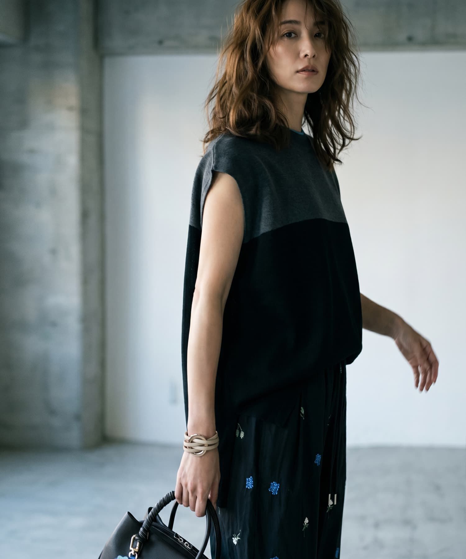 STYLE DELI「【BLK001】麻タッチフレンチスリーブプルオーバー」|タンクトップ|