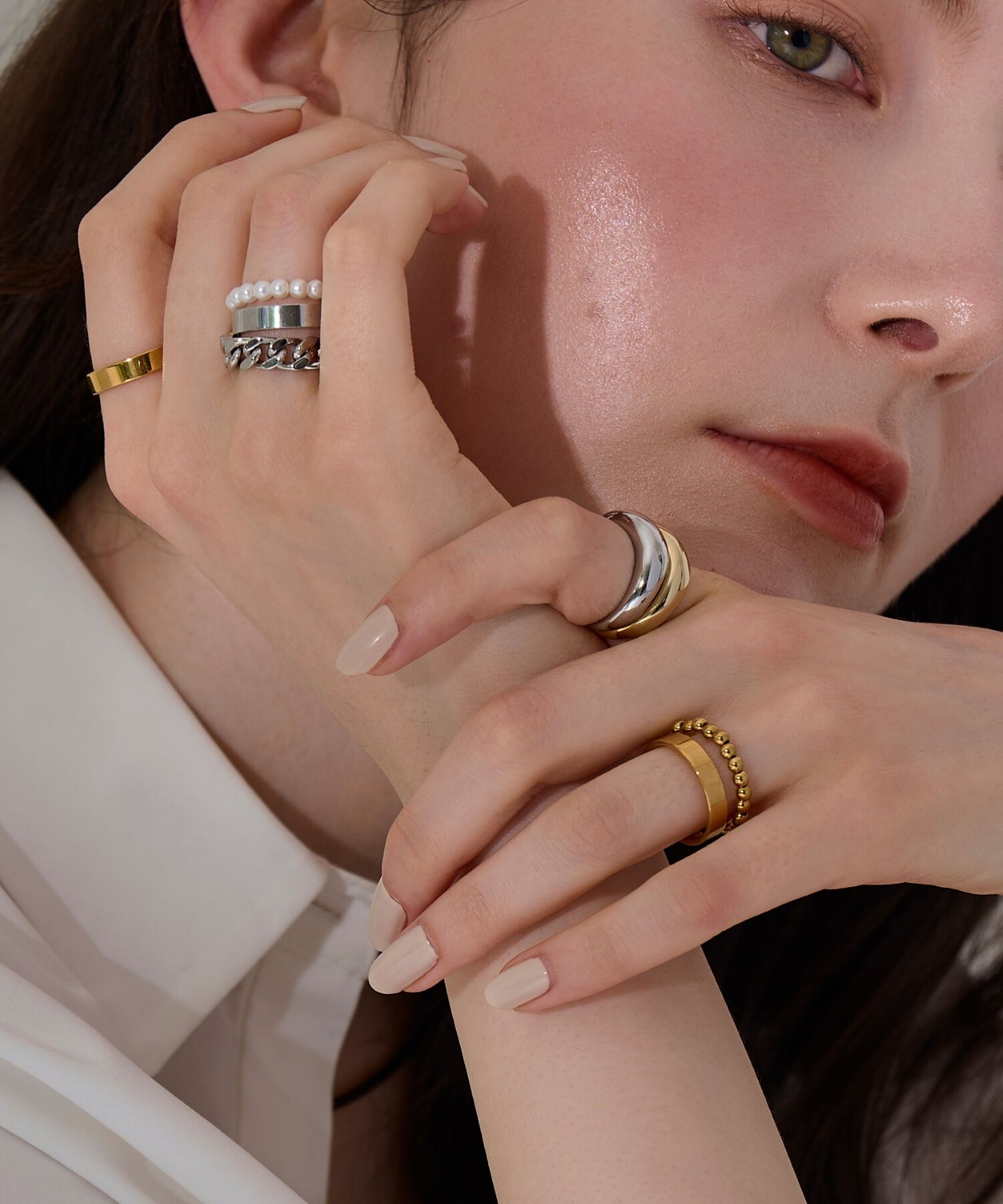 Phoebe「【金属アレルギー対応】ソリッドキヘイリング　シルバー」|リング|