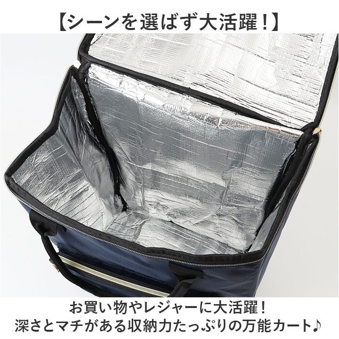 BACKYARD FAMILY「ショッピングカート 折り畳み 保冷 通販 キャリーカート 買い物カート ショッピングキャリー」|キャリーケース|