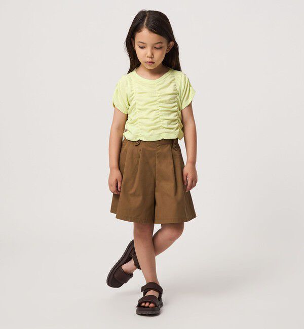UNITED ARROWS green label relaxing「【WEB限定】シャーリング Tシャツ / キッズ 100cm-160cm」|Tシャツ・カットソー|