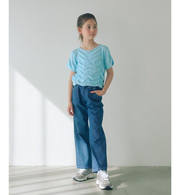 UNITED ARROWS green label relaxing「【WEB限定】シャーリング Tシャツ / キッズ 100cm-160cm」|Tシャツ・カットソー|