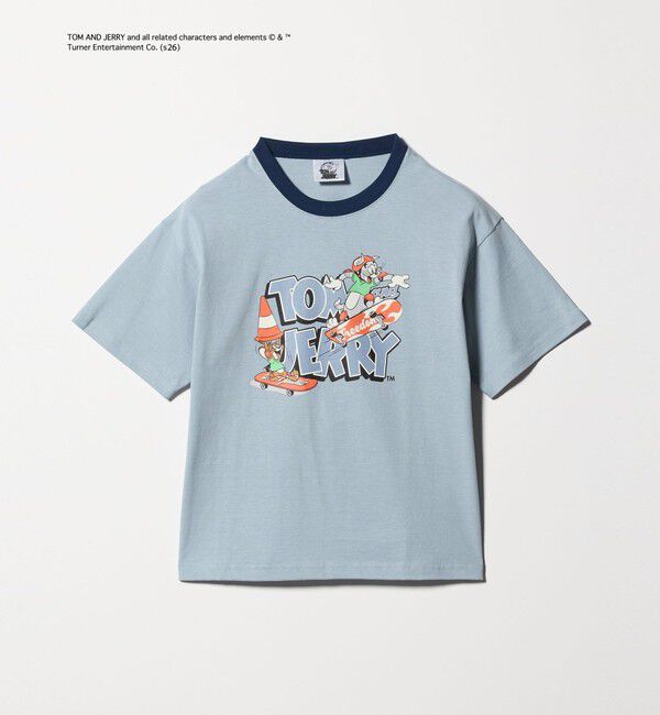 UNITED ARROWS green label relaxing「【別注】＜URBAMENT＞TOM and JERRY リンガーTシャツ / キッズ 140cmー150cm」|Tシャツ・カットソー|LT.BLUE