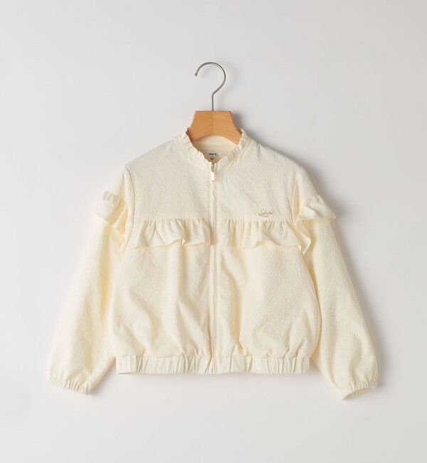 SHIPS KIDS「SHIPS KIDS:100～130cm / 〈UVカット〉ドライタッチ フリル ライト ブルゾン」|ブルゾン・スタジャン|