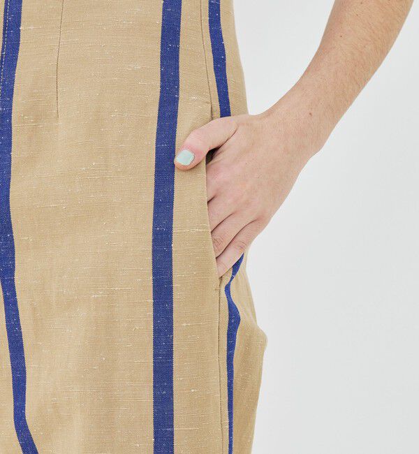 GALERIE VIE「リネンコットンストライプ ハイウエストパンツ」|その他|