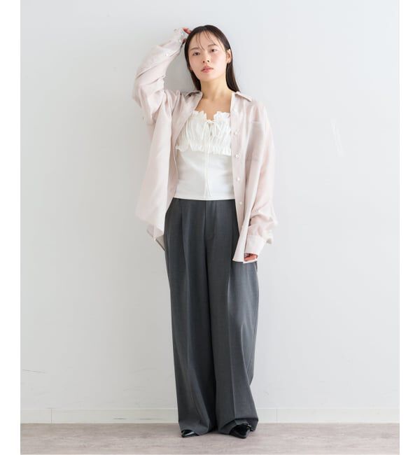U by SPICK&SPAN「リネンコンエアリーローンオーバーシャツ」|シャツ・ブラウス|