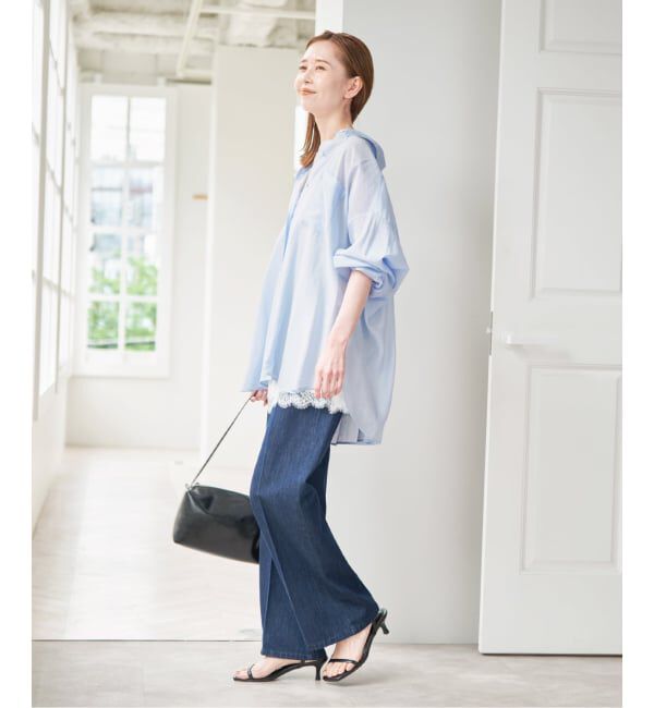 U by SPICK&SPAN「リネンコンエアリーローンオーバーシャツ」|シャツ・ブラウス|