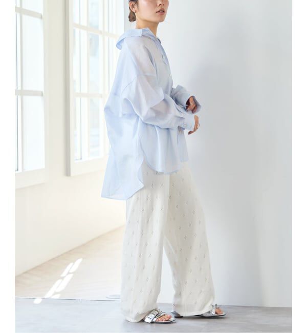 U by SPICK&SPAN「リネンコンエアリーローンオーバーシャツ」|シャツ・ブラウス|