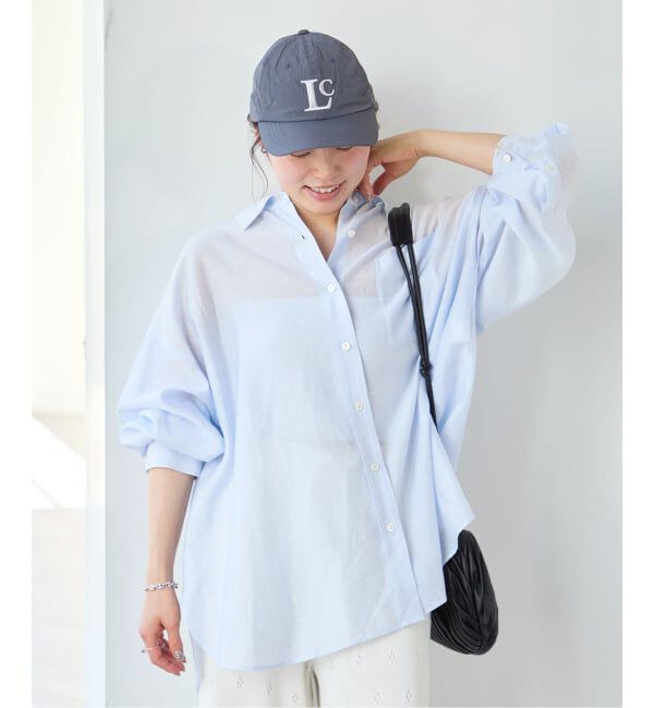 U by SPICK&SPAN「リネンコンエアリーローンオーバーシャツ」|シャツ・ブラウス|
