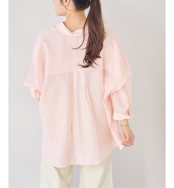 U by SPICK&SPAN「リネンコンエアリーローンオーバーシャツ」|シャツ・ブラウス|