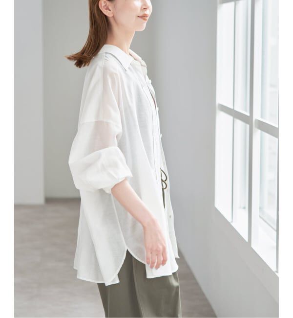 U by SPICK&SPAN「リネンコンエアリーローンオーバーシャツ」|シャツ・ブラウス|