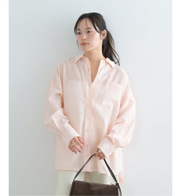 U by SPICK&SPAN「リネンコンエアリーローンオーバーシャツ」|シャツ・ブラウス|