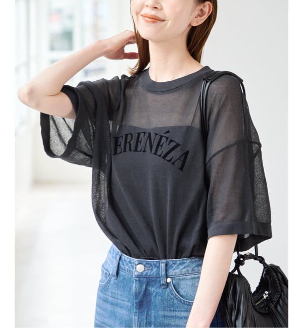 U by SPICK&SPAN「シアーロゴニットTEE」|ニット・セーター|