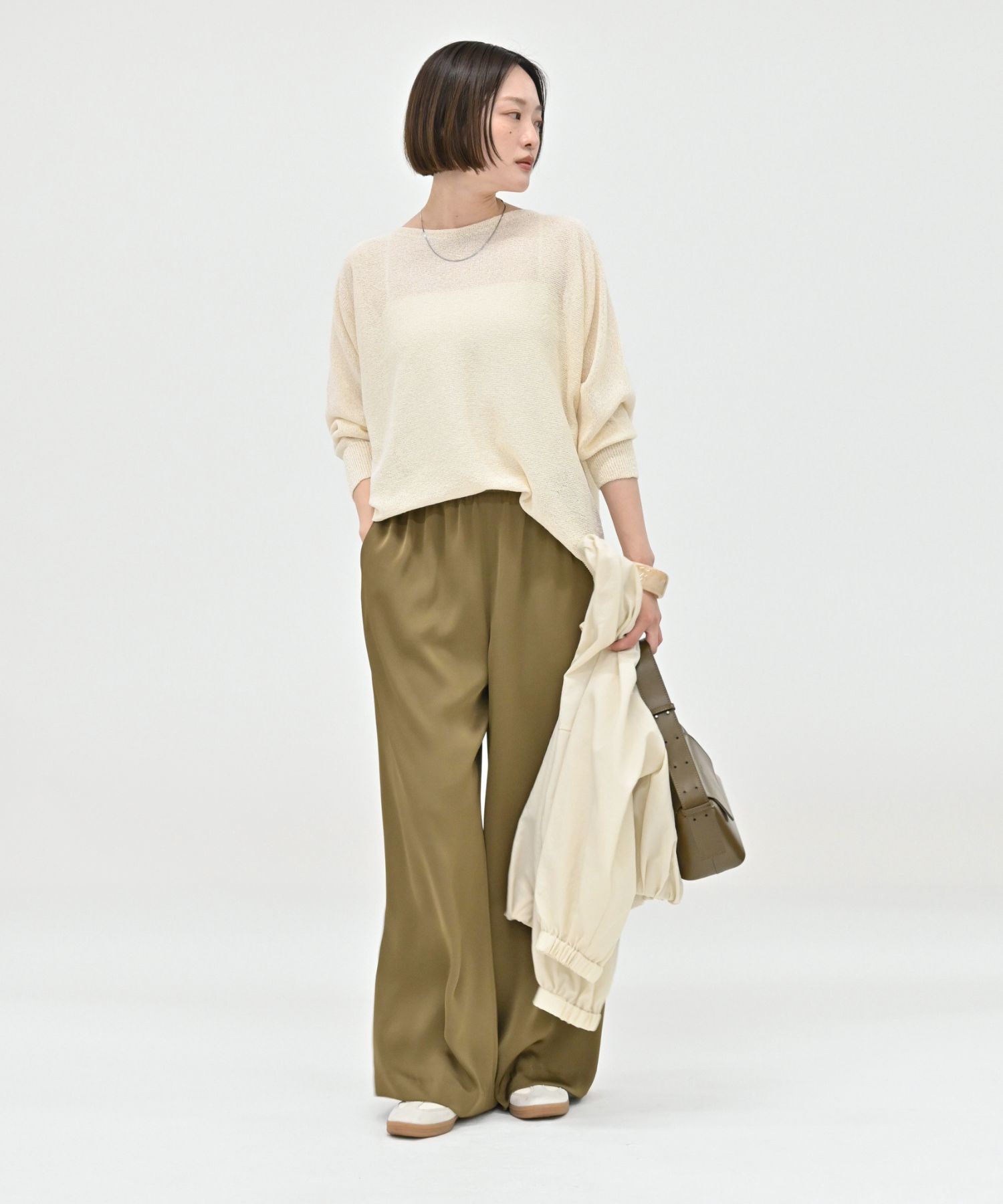 qualite「【夏まで快適に着られる】camifine ニットプルオーバー」|Tシャツ・カットソー|