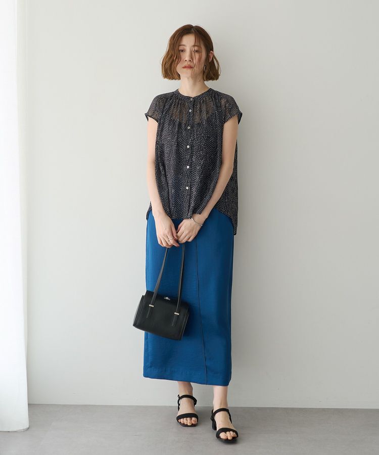 YECCA VECCA「シアードット柄ブラウス」|シャツ・ブラウス|