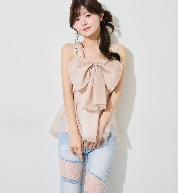  「【Lace Collection】レースデザインフレアデニム/SMサイズ展開あり」|その他|