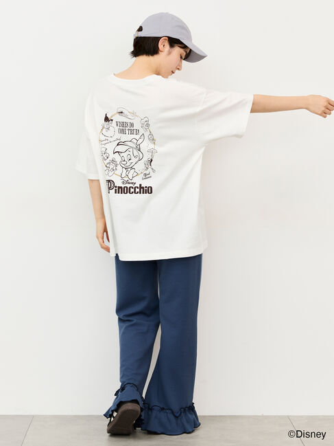Samansa Mos2「【Disney】ピノキオ/バックプリントTシャツ」|Tシャツ・カットソー|オフホワイト
