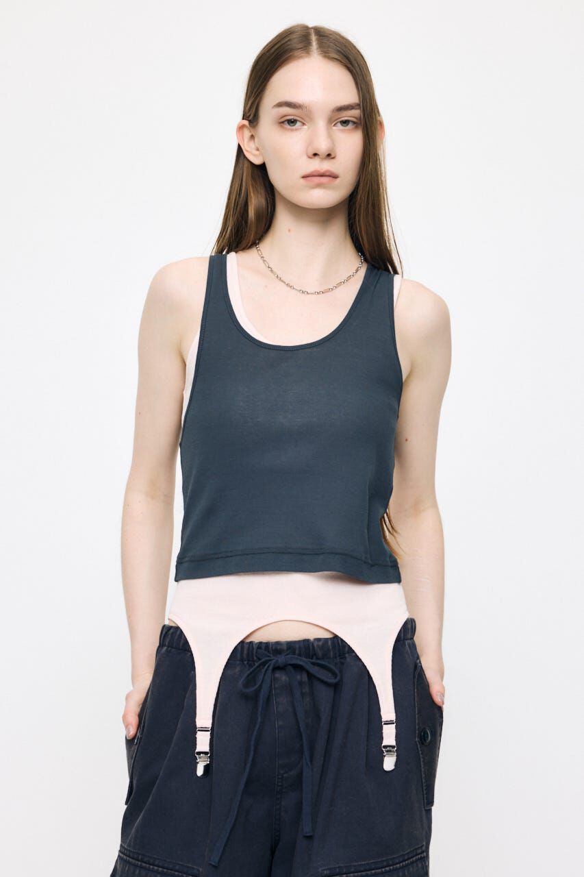 MOUSSY「LAYER TANK トップス」|タンクトップ|C.GRY