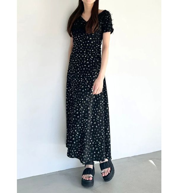 CALNAMUR「TULLE LAYERED FLOWER OP/チュールレイヤードフラワーワンピース」|ワンピース|