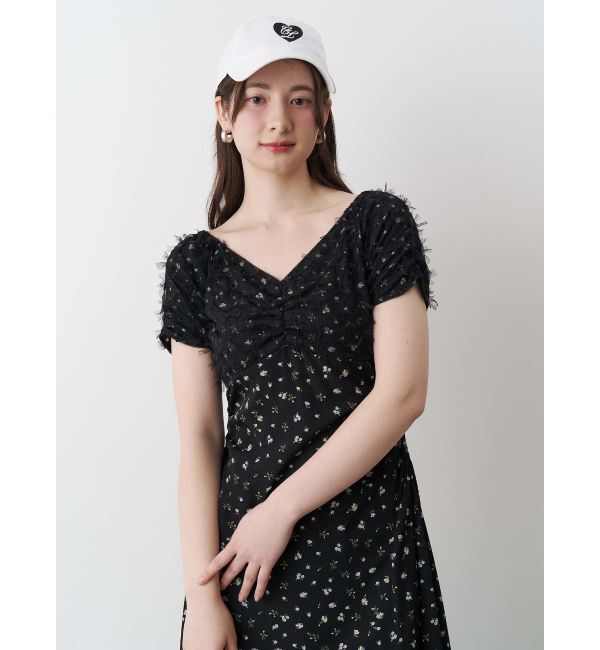 CALNAMUR「TULLE LAYERED FLOWER OP/チュールレイヤードフラワーワンピース」|ワンピース|
