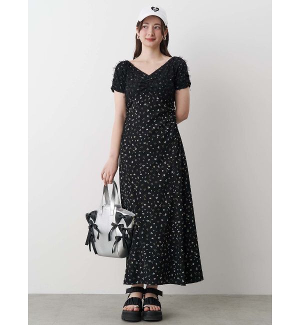 CALNAMUR「TULLE LAYERED FLOWER OP/チュールレイヤードフラワーワンピース」|ワンピース|