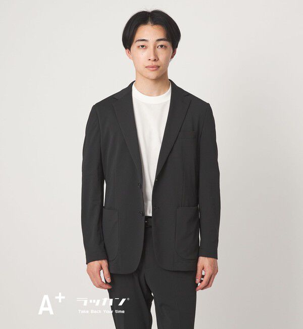 UNITED ARROWS green label relaxing「A+ ラッカンジャージ 2B スタンダード セットアップジャケット -ウォッシャブル・ストレッチ・吸水速乾-」|テーラードジャケット|