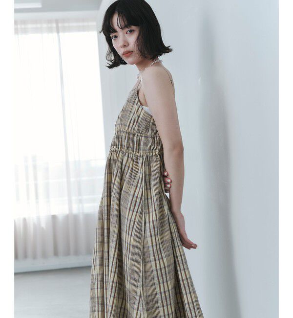EMMEL REFINES「＜EMMEL REFINES＞EM ビッグチェック キャミワンピース」|ワンピース|
