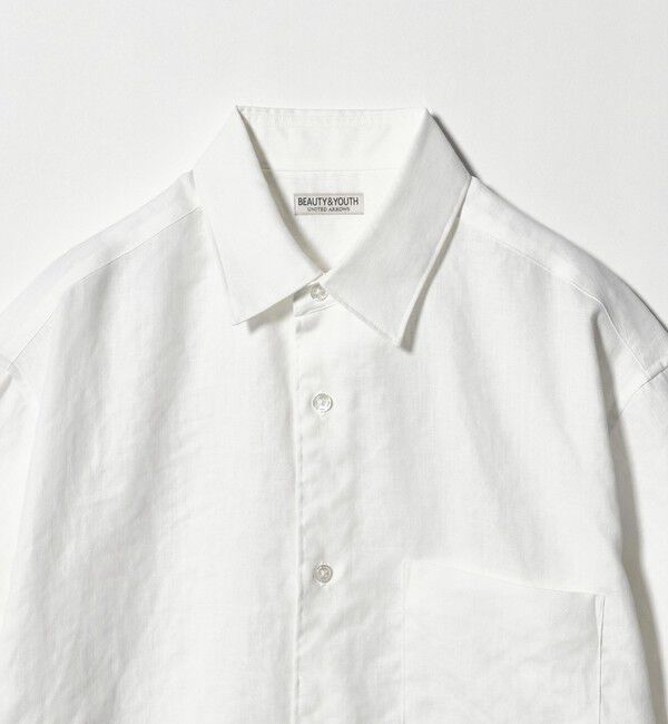 BEAUTY&YOUTH UNITED ARROWS「ライト リネンタッチ キャンプカラー シャツ FORM型」|シャツ・ブラウス|