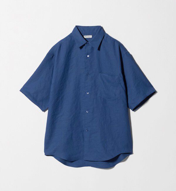 BEAUTY&YOUTH UNITED ARROWS「ライト リネンタッチ キャンプカラー シャツ FORM型」|シャツ・ブラウス|COBALT