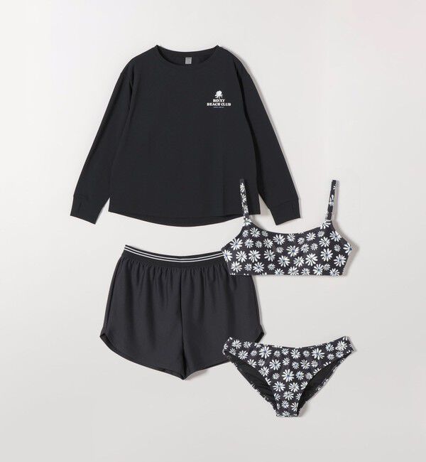 SHIPS any「ROXY:〈手洗い可能〉スイム ウェア 4点セット 26SS」|ビキニ|ブラック