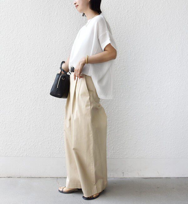 SHIPS for women「《予約》【WEB限定】シアー ワッフル スリット TEE」|Tシャツ・カットソー|