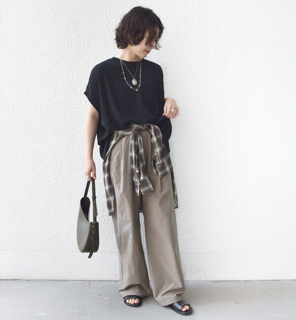 SHIPS for women「《予約》【WEB限定】シアー ワッフル スリット TEE」|Tシャツ・カットソー|