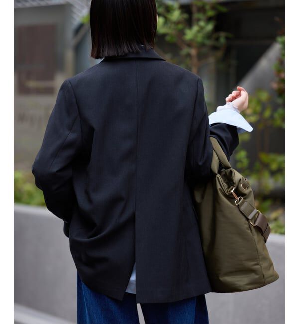 SLOBE IENA「《WEB限定/セットアップ対応可/追加3》ウォッシャブルツイルダブルジャケット」|テーラードジャケット|