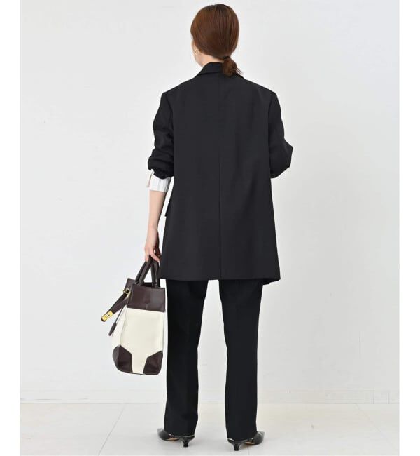 SLOBE IENA「《WEB限定/セットアップ対応可/追加3》ウォッシャブルツイルダブルジャケット」|テーラードジャケット|