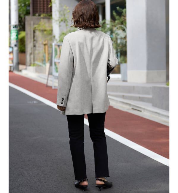 SLOBE IENA「《WEB限定/セットアップ対応可/追加3》ウォッシャブルツイルダブルジャケット」|テーラードジャケット|